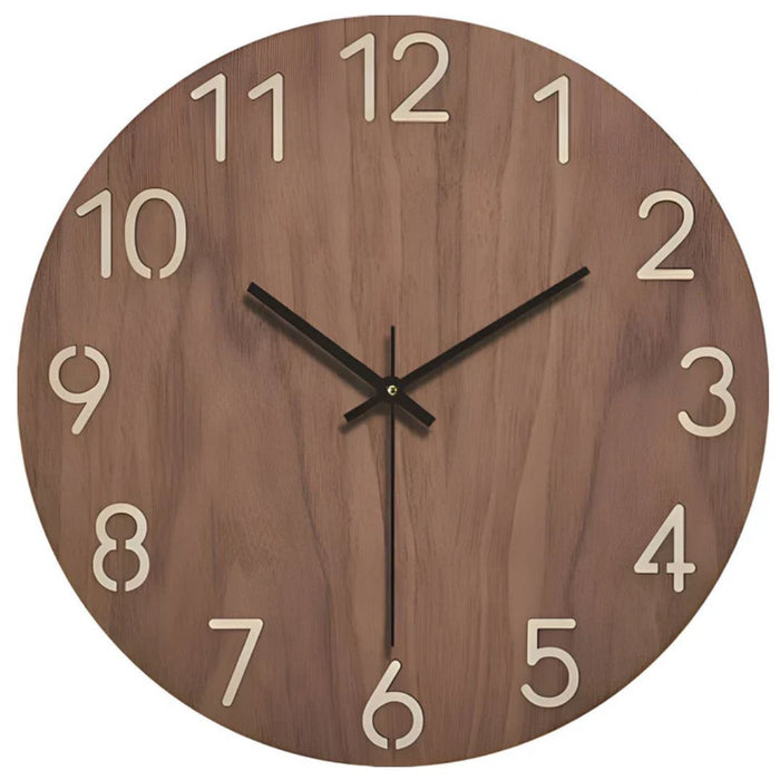 Nordic Silence Väggklocka i Trä – 30 cm