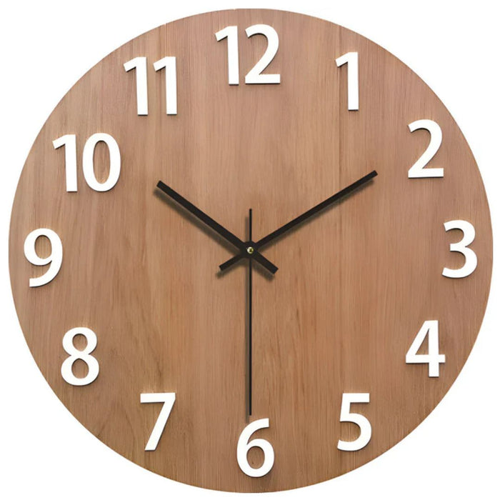 Nordic Silence Väggklocka i Trä – 30 cm