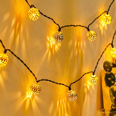Solcellsdriven LED ljusslinga – rostfri