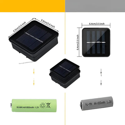 Solcellsdriven LED ljusslinga – rostfri